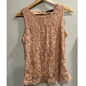Adrianna Papell Lace Tank, Size small